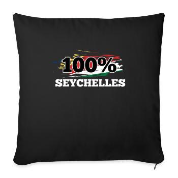 Seychelles - Sofa pillowcase 17,3'' x 17,3'' (45 x 45 cm) - black - Front