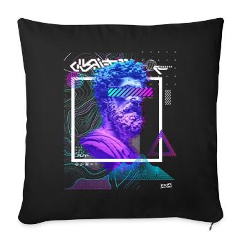 EDM Rave Raver Techno Festival Musik - Sofakissenbezug 45 x 45 cm - Schwarz - Vorne