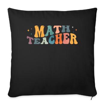 Groovy Math Professeur de mathématiques Mathématicien - Housse de coussin décorative 45 x 45 cm - noir - Devant