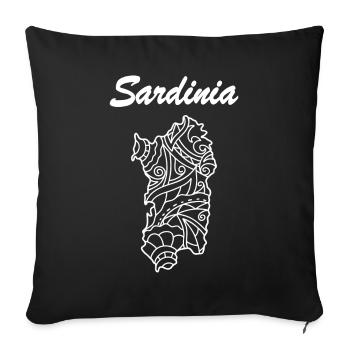 Sardaigne Insel Italien Sardaigne Italie - Housse de coussin décorative 45 x 45 cm - noir - Devant