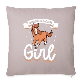 Quarter Horse Girl - Sofa pillowcase 17,3'' x 17,3'' (45 x 45 cm) - light taupe - Front