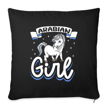 Arabian Girl - Sofa pillowcase 17,3'' x 17,3'' (45 x 45 cm) - black - Front