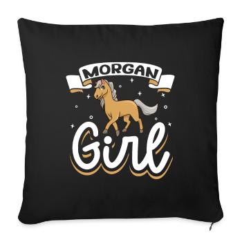 Morgan Fille - Housse de coussin décorative 45 x 45 cm - noir - Devant