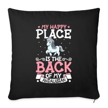 My favorite place - Andalusian - Sofa pillowcase 17,3'' x 17,3'' (45 x 45 cm) - black - Front