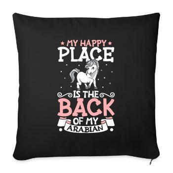 Mon endroit préféré - Arabian - Housse de coussin décorative 45 x 45 cm - noir - Devant