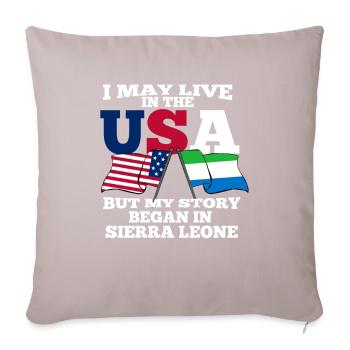 Sierra Leone - Sofa pillowcase 17,3'' x 17,3'' (45 x 45 cm) - light taupe - Front
