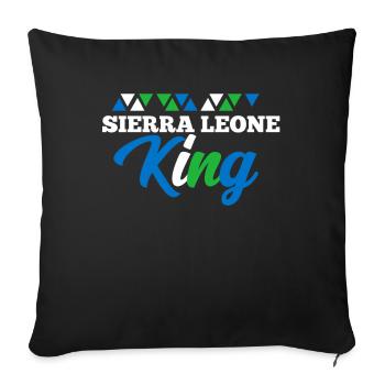 Sierra Leone - Sofa pillowcase 17,3'' x 17,3'' (45 x 45 cm) - black - Front