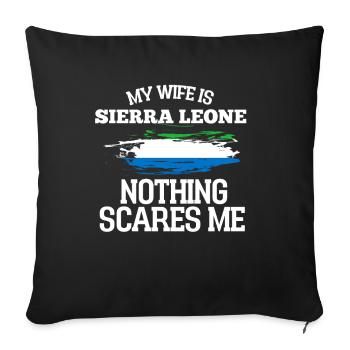 Sierra Leone - Sofa pillowcase 17,3'' x 17,3'' (45 x 45 cm) - black - Front