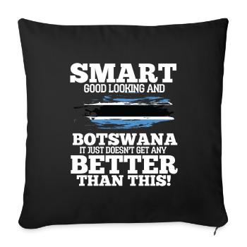 Botswana - Sofa pillowcase 17,3'' x 17,3'' (45 x 45 cm) - black - Front