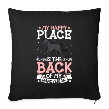 Mon endroit préféré - Hanovrien - Housse de coussin décorative 45 x 45 cm - noir - Devant