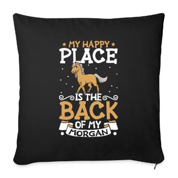 Mon endroit préféré - Morgan - Housse de coussin décorative 45 x 45 cm - noir - Devant
