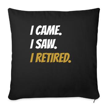 Retraités Pension Pensionnés - Housse de coussin décorative 45 x 45 cm - noir - Devant