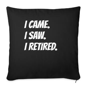 Pension de pensionné - Housse de coussin décorative 45 x 45 cm - noir - Devant