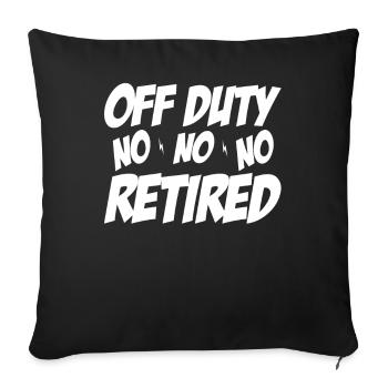 Pension de pensionné - Housse de coussin décorative 45 x 45 cm - noir - Devant