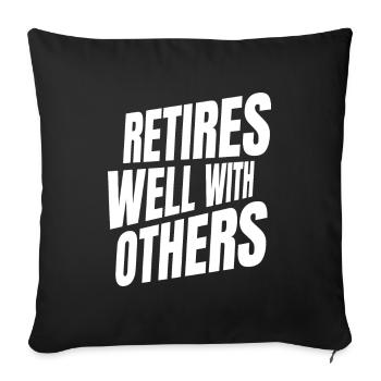 Pensioner pension - Sofa pillowcase 17,3'' x 17,3'' (45 x 45 cm) - black - Front
