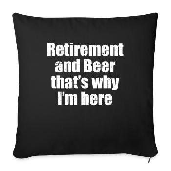Pensioner pension - Sofa pillowcase 17,3'' x 17,3'' (45 x 45 cm) - black - Front