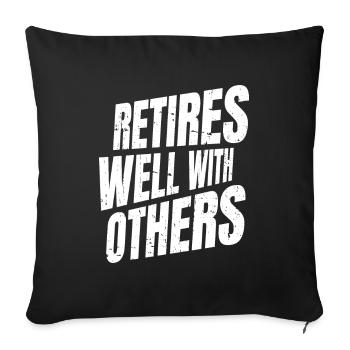 Pensioner pension - Sofa pillowcase 17,3'' x 17,3'' (45 x 45 cm) - black - Front