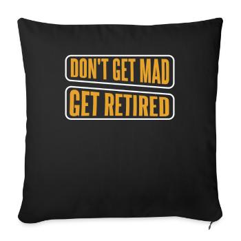 Pensioner Pension Funny - Sofa pillowcase 17,3'' x 17,3'' (45 x 45 cm) - black - Front
