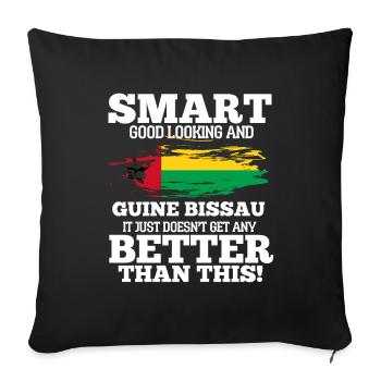 Guinée-Bissau - Housse de coussin décorative 45 x 45 cm - noir - Devant