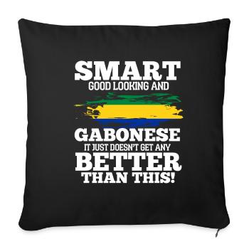 Gabon - Sofa pillowcase 17,3'' x 17,3'' (45 x 45 cm) - black - Front
