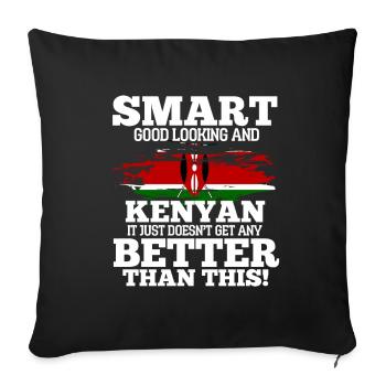 Kenya - Housse de coussin décorative 45 x 45 cm - noir - Devant