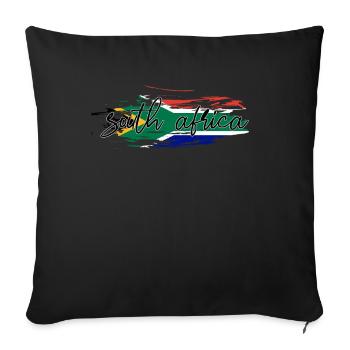 Afrique du Sud - Housse de coussin décorative 45 x 45 cm - noir - Devant