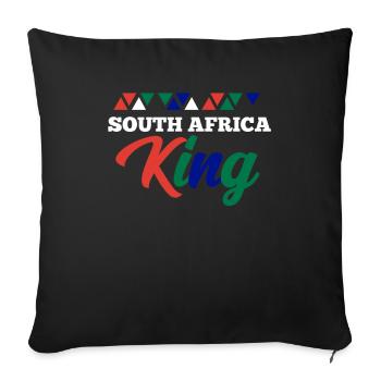 Afrique du Sud - Housse de coussin décorative 45 x 45 cm - noir - Devant