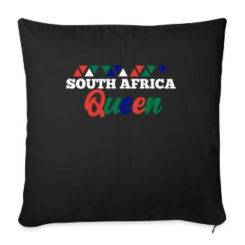Afrique du Sud - Housse de coussin décorative 45 x 45 cm - noir - Devant