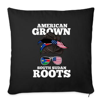 South Sudan - Sofa pillowcase 17,3'' x 17,3'' (45 x 45 cm) - black - Front