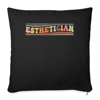 Groovy Beautician Skin Care - Sofa pillowcase 17,3'' x 17,3'' (45 x 45 cm) - black - Front