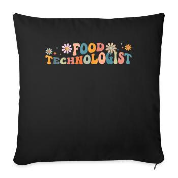 Groovy Food Technologist Technology - Sofa pillowcase 17,3'' x 17,3'' (45 x 45 cm) - black - Front