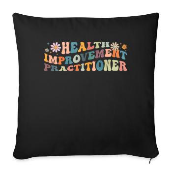 Groovy Health Improvement Practitioner - Sofa pillowcase 17,3'' x 17,3'' (45 x 45 cm) - black - Front