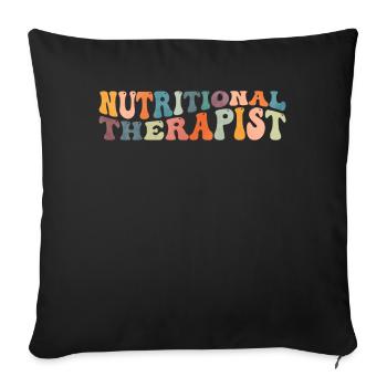 Groovy Thérapeute Nutritionnel Thérapie Nutrition - Housse de coussin décorative 45 x 45 cm - noir - Devant