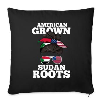 Sudan - Sofa pillowcase 17,3'' x 17,3'' (45 x 45 cm) - black - Front