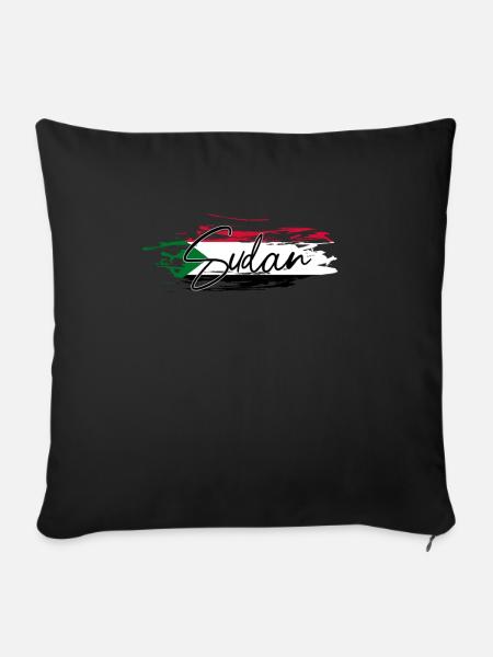 Sudan - Sofakissenbezug 45 x 45 cm - Schwarz
