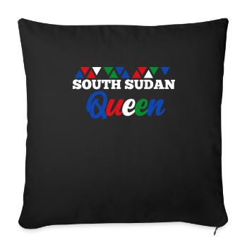South Sudan - Sofa pillowcase 17,3'' x 17,3'' (45 x 45 cm) - black - Front