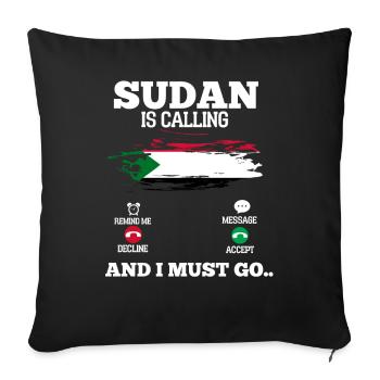 Sudan - Sofa pillowcase 17,3'' x 17,3'' (45 x 45 cm) - black - Front