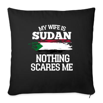 Sudan - Sofa pillowcase 17,3'' x 17,3'' (45 x 45 cm) - black - Front