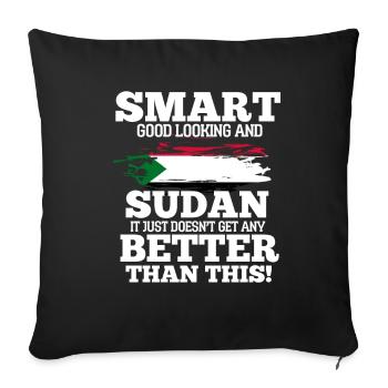 Sudan - Sofa pillowcase 17,3'' x 17,3'' (45 x 45 cm) - black - Front