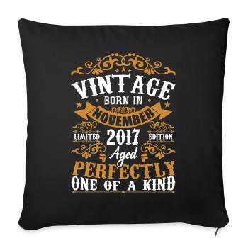 Cadeau Les Légendes Sont Nées En Novembre 2017 - Housse de coussin décorative 45 x 45 cm - noir - Devant