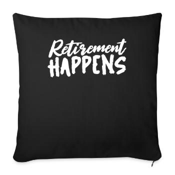 Pensioner pension - Sofa pillowcase 17,3'' x 17,3'' (45 x 45 cm) - black - Front