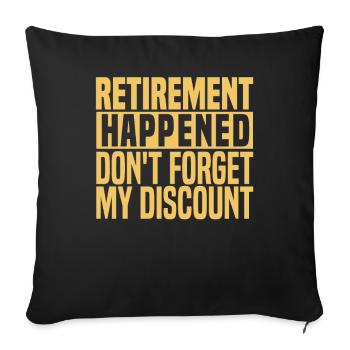 Pensioner Pension Discount - Sofa pillowcase 17,3'' x 17,3'' (45 x 45 cm) - black - Front