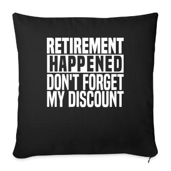 Pensioner pension - Sofa pillowcase 17,3'' x 17,3'' (45 x 45 cm) - black - Front