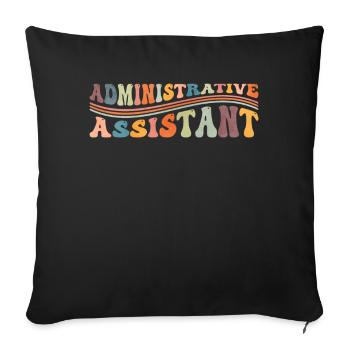 Groovy Administrative Assistant Administrative Secretary - Sofa pillowcase 17,3'' x 17,3'' (45 x 45 cm) - black - Front
