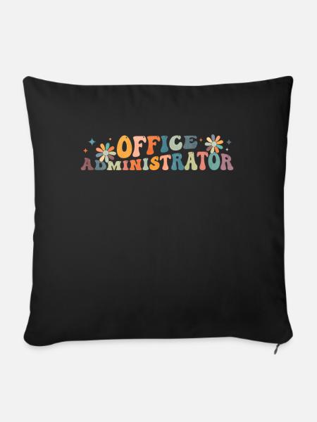 Groovy Office Administrator Verwaltungsassistentin - Sofakissenbezug 45 x 45 cm - Schwarz