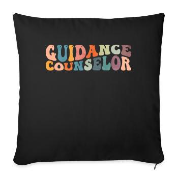 Groovy Conseiller d’orientation Conseiller scolaire - Housse de coussin décorative 45 x 45 cm - noir - Devant