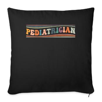 Groovy Pediatrician Pediatrics Pediatrics PICU - Sofa pillowcase 17,3'' x 17,3'' (45 x 45 cm) - black - Front