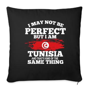 Tunisie - Housse de coussin décorative 45 x 45 cm - noir - Devant