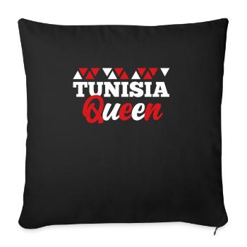 Tunisie - Housse de coussin décorative 45 x 45 cm - noir - Devant