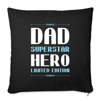 Papa Limited Edition Dad Vater - Sofa pillowcase 17,3'' x 17,3'' (45 x 45 cm) - black - Front